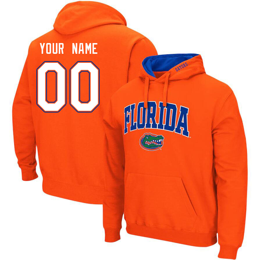 Custom Florida Gators Name And Number College Hoodie-Orange - Click Image to Close